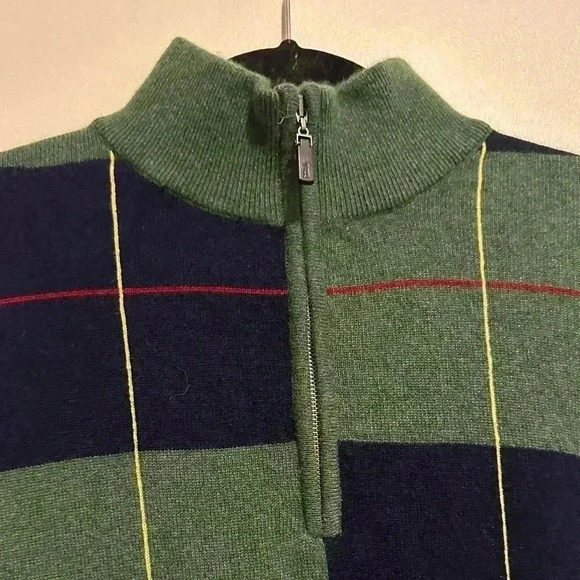 Fairway & Greene 100% Italian Cashmere 1/4 Zip - Men’s Size Medium - Picture 3 of 8